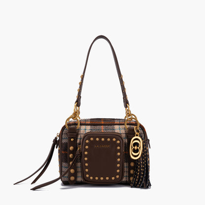 Borsa a spalla Scottish Combi Brown
