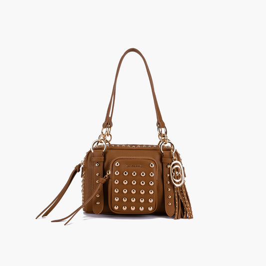 Borsa a spalla Planets Cuoio