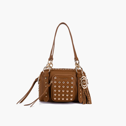 Borsa a spalla Planets Cuoio - Immagine 6