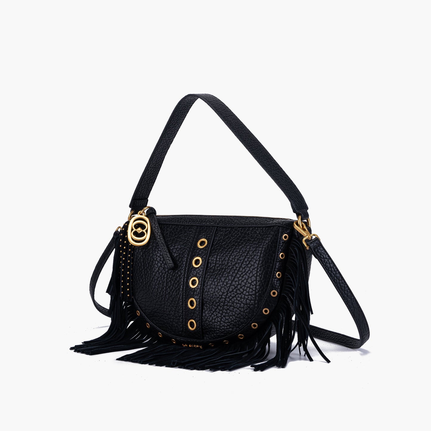 Borsa a spalla Fringes Black - Immagine 2