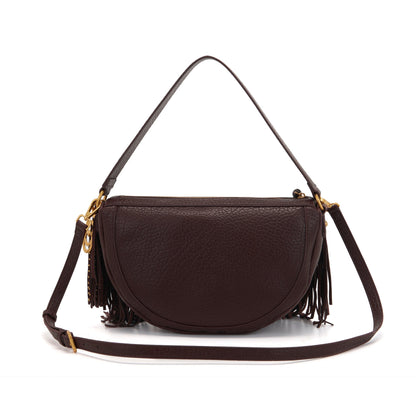 Borsa a spalla Fringes Brown - Immagine 3