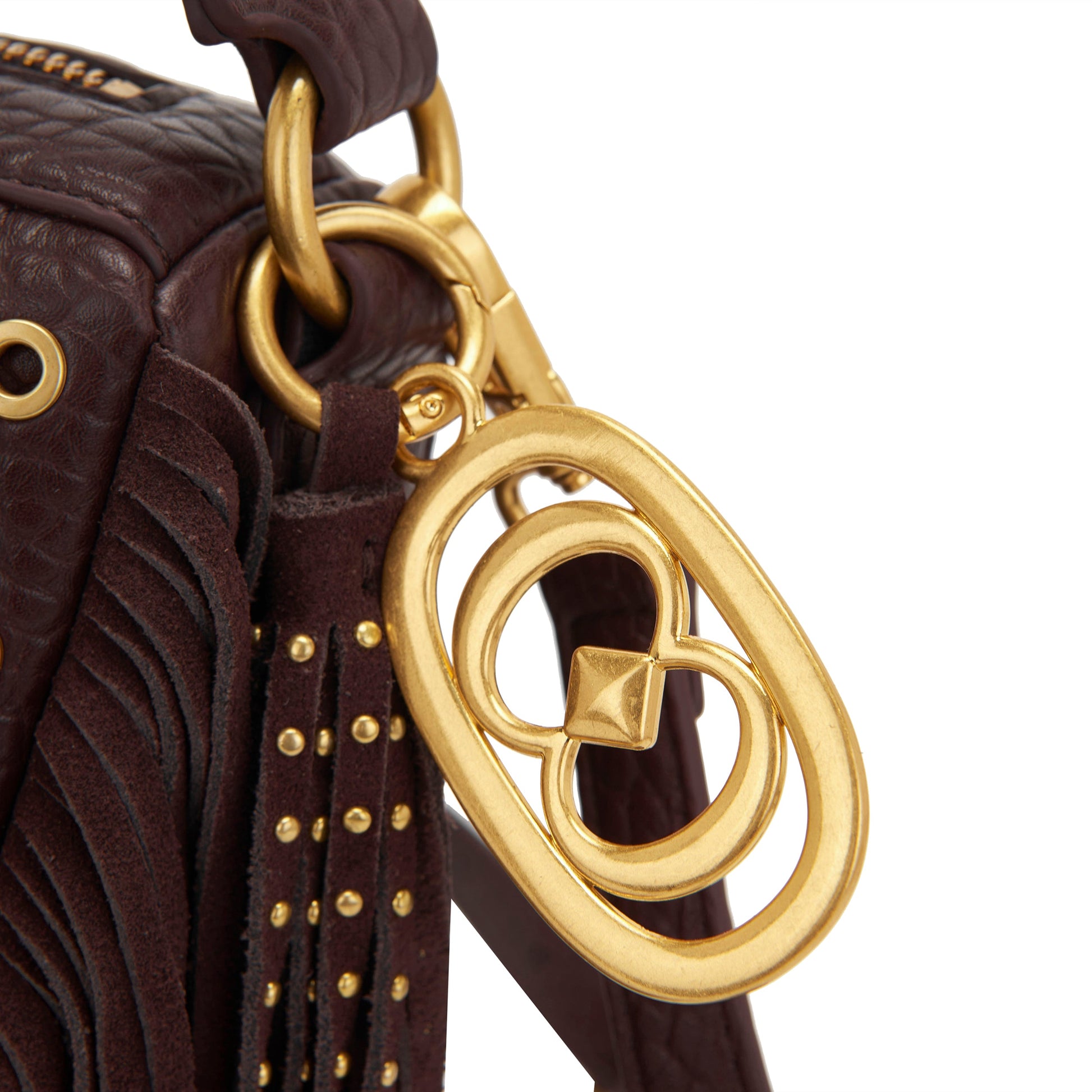 Borsa a spalla Fringes Brown  - Immagine 4
