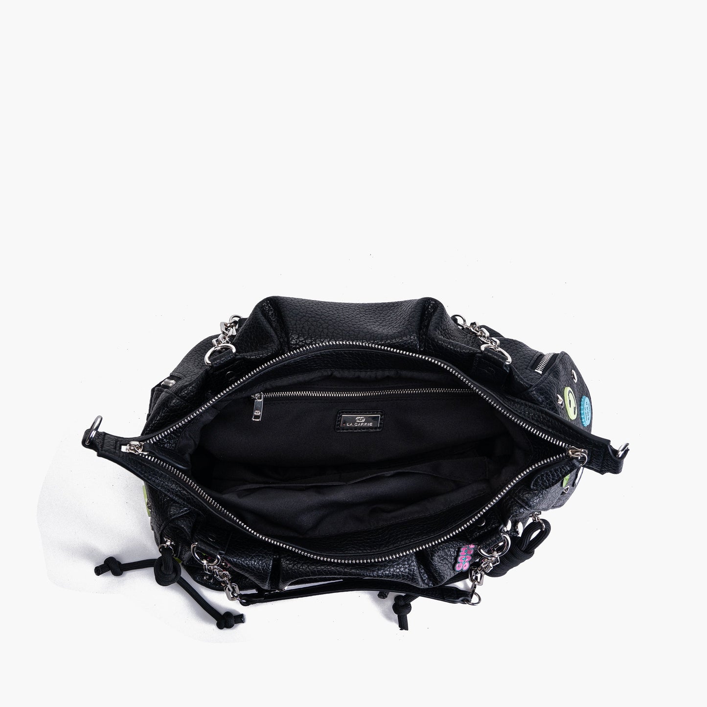 Borsa Shopping Smiles Black - Immagine 5