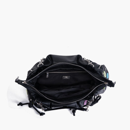 Borsa Shopping Smiles Black - Immagine 5