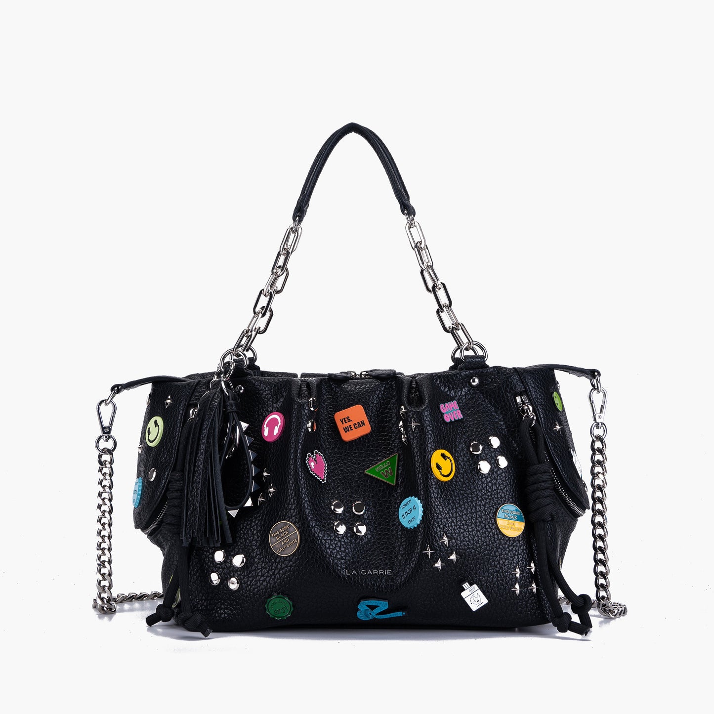 Borsa Shopping Smiles Black - Immagine 6