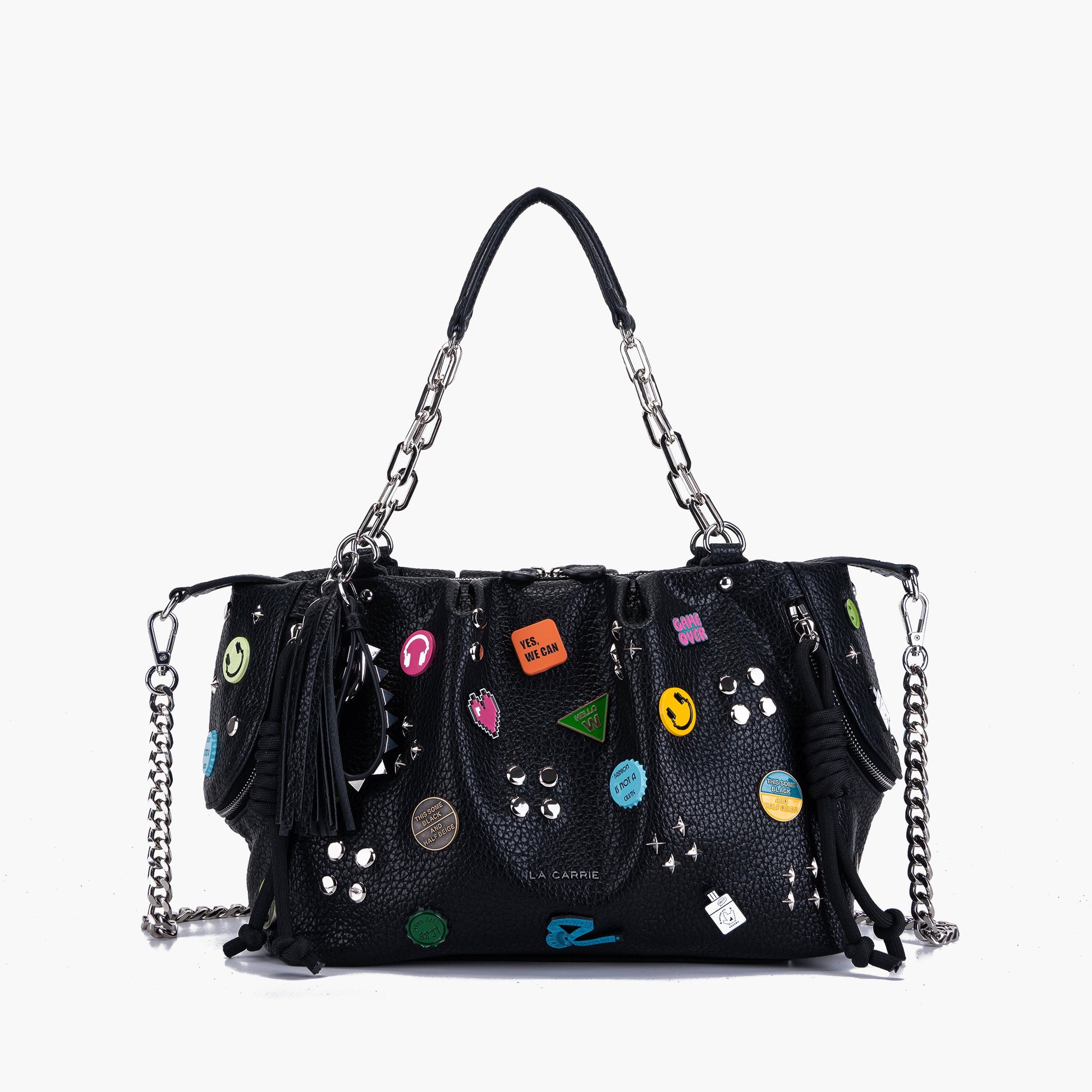 Borsa Shopping Smiles Black - Immagine 6
