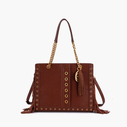Borsa Shopping Fringes Cuoio - Immagine 6