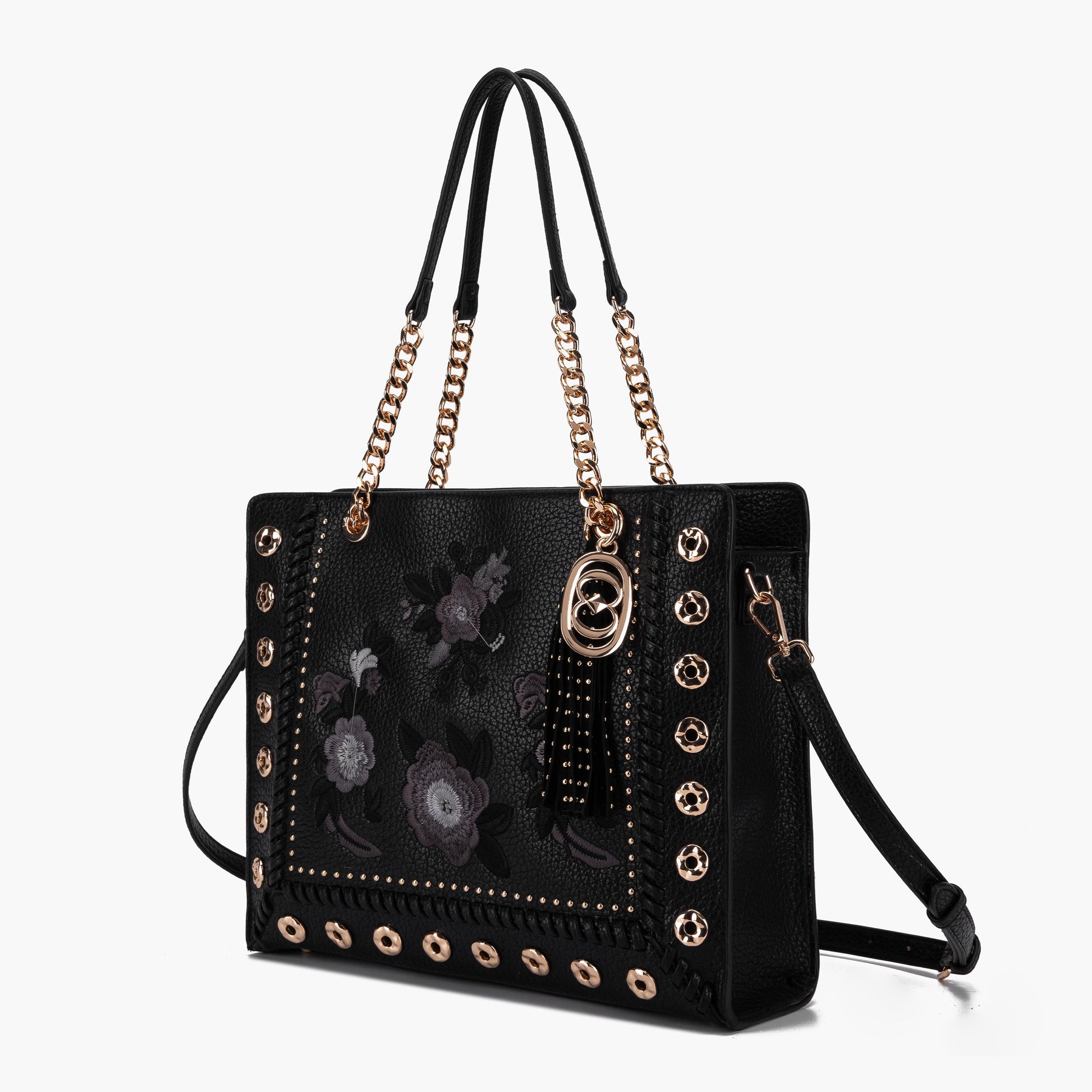 Borsa Shopping Bouquet Black - Immagine 2