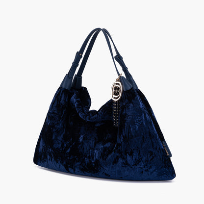 Borsa Shopping Velvet Navy - Immagine 2