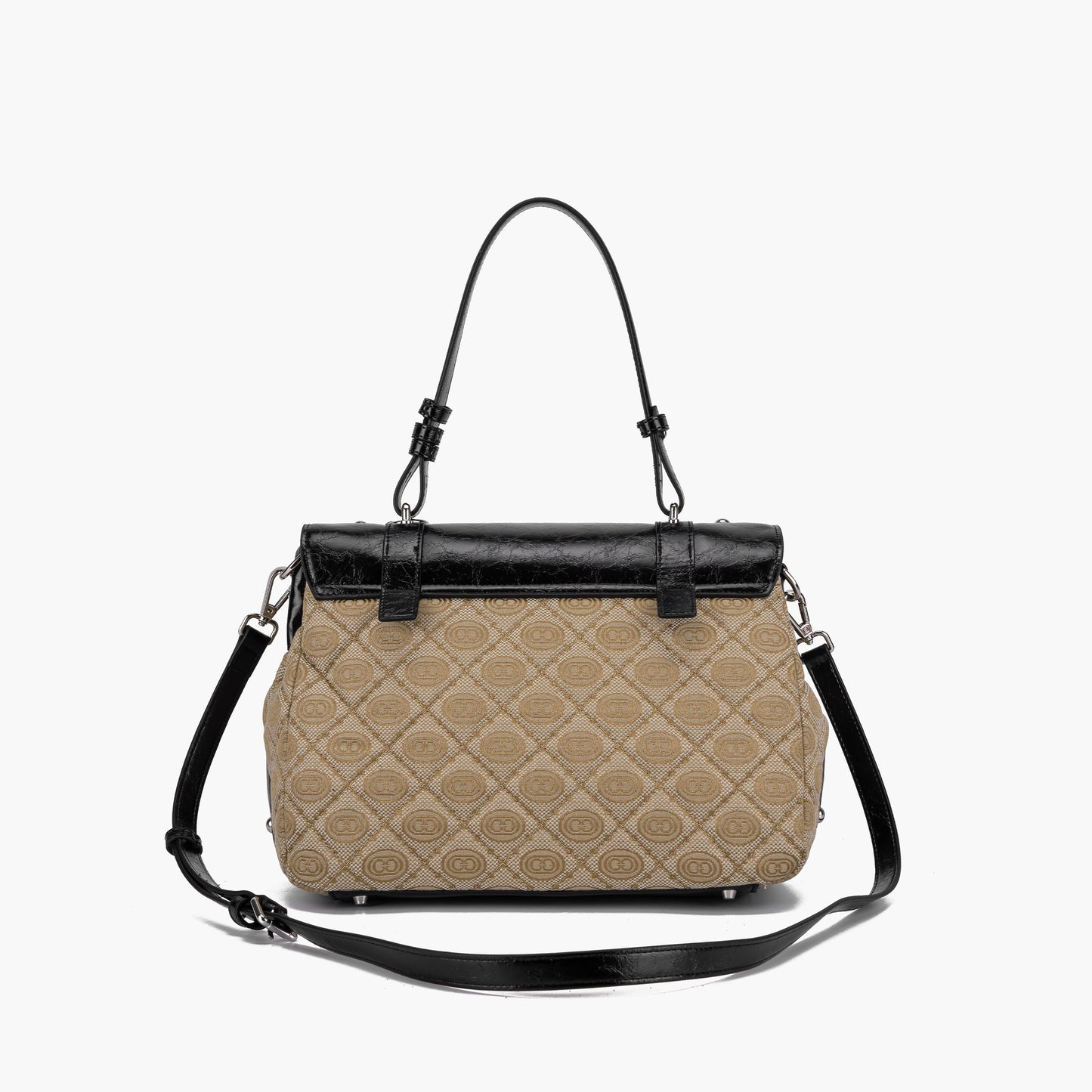 Borsa Shopping Grande Atena Monogram Black - Immagine 3