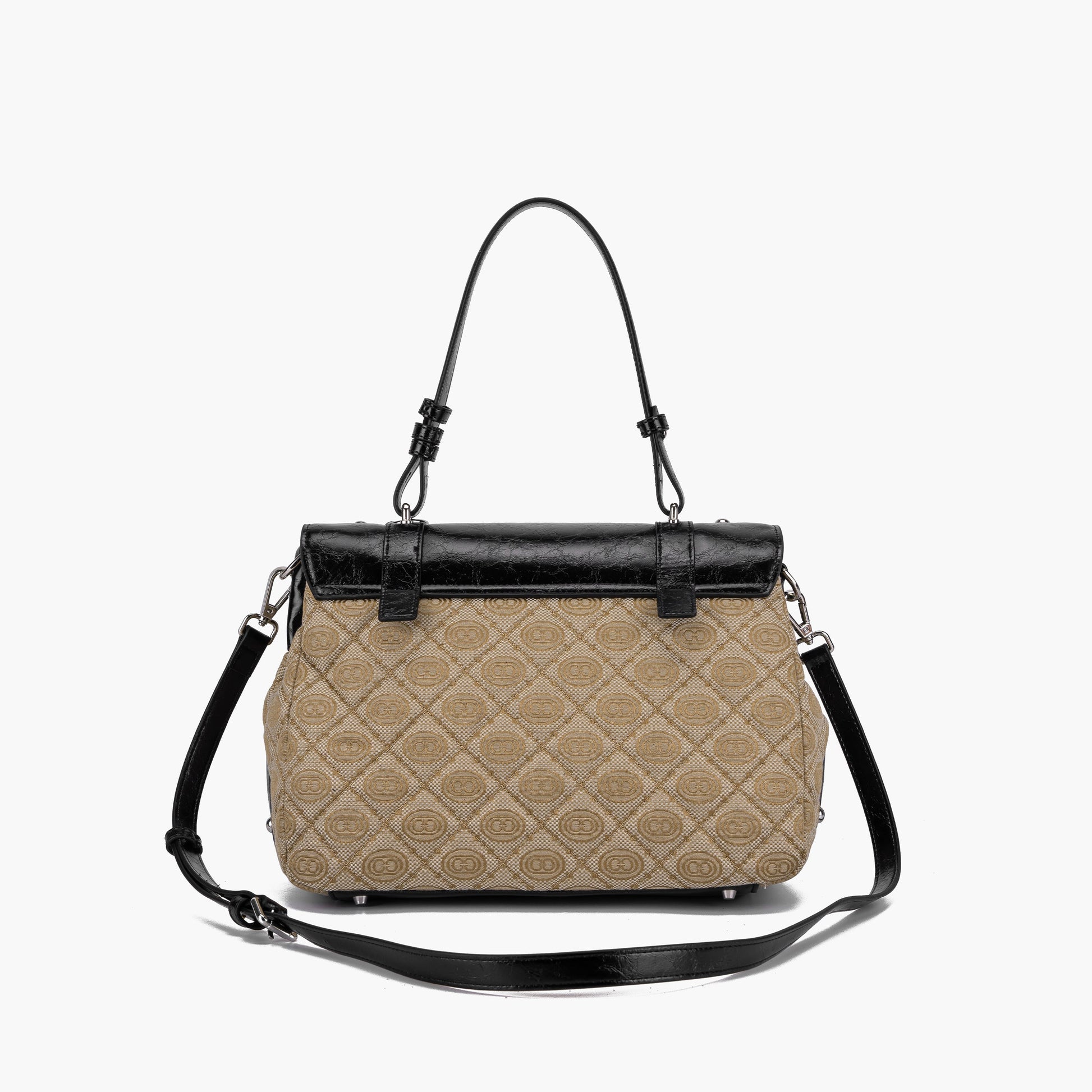 Borsa Shopping Grande Atena Monogram Black - Immagine 3