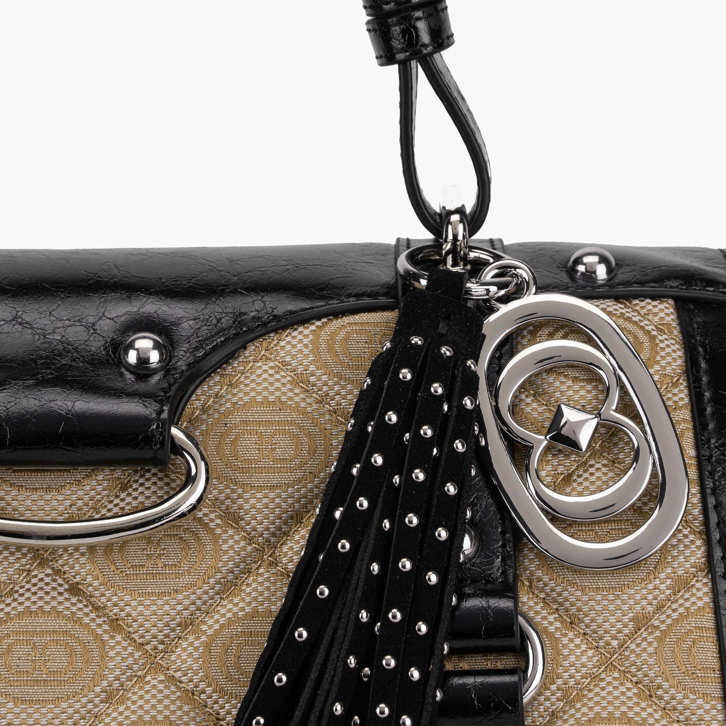 Borsa Shopping Grande Atena Monogram Black - Immagine 4