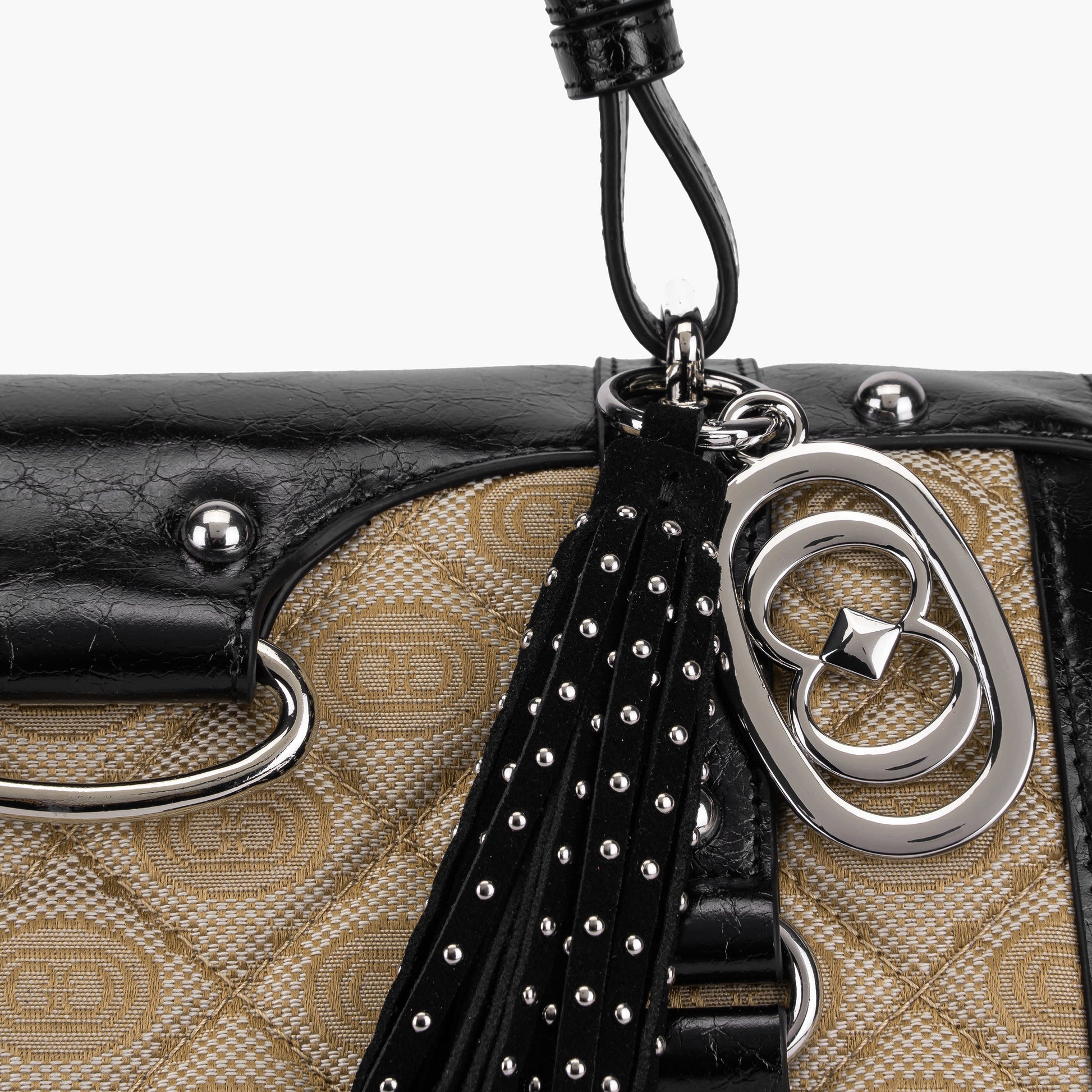 Borsa Shopping Grande Atena Monogram Black - Immagine 4