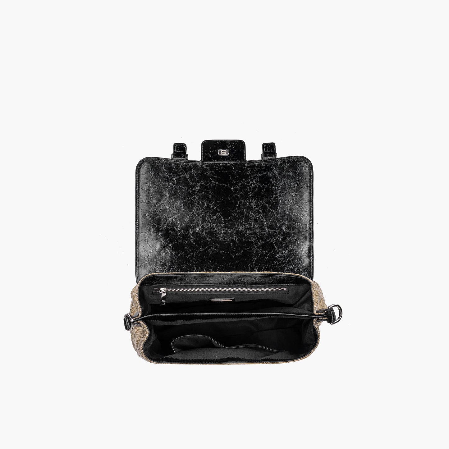 Borsa Shopping Grande Atena Monogram Black - Immagine 5