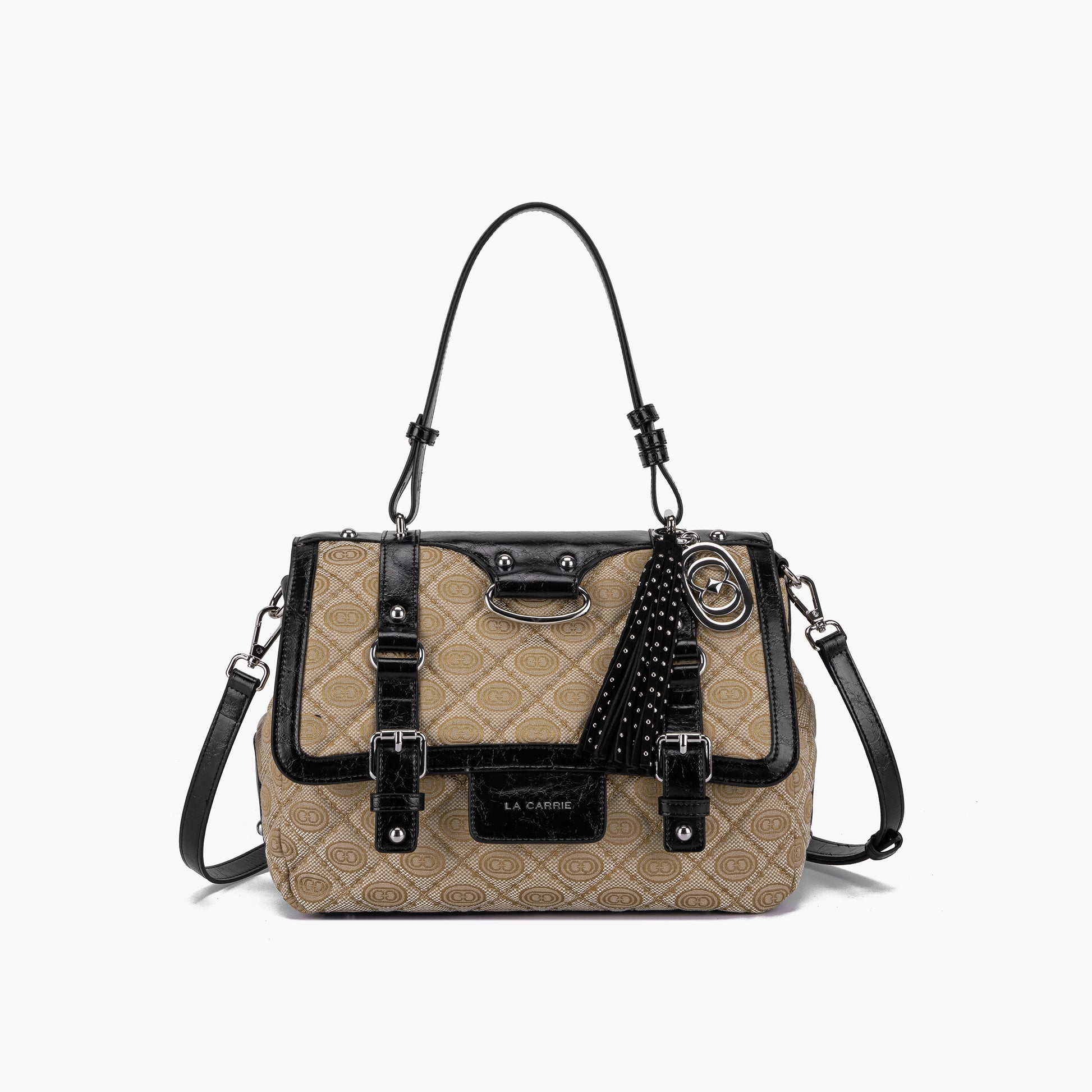 Borsa Shopping Grande Atena Monogram Black - Immagine 6