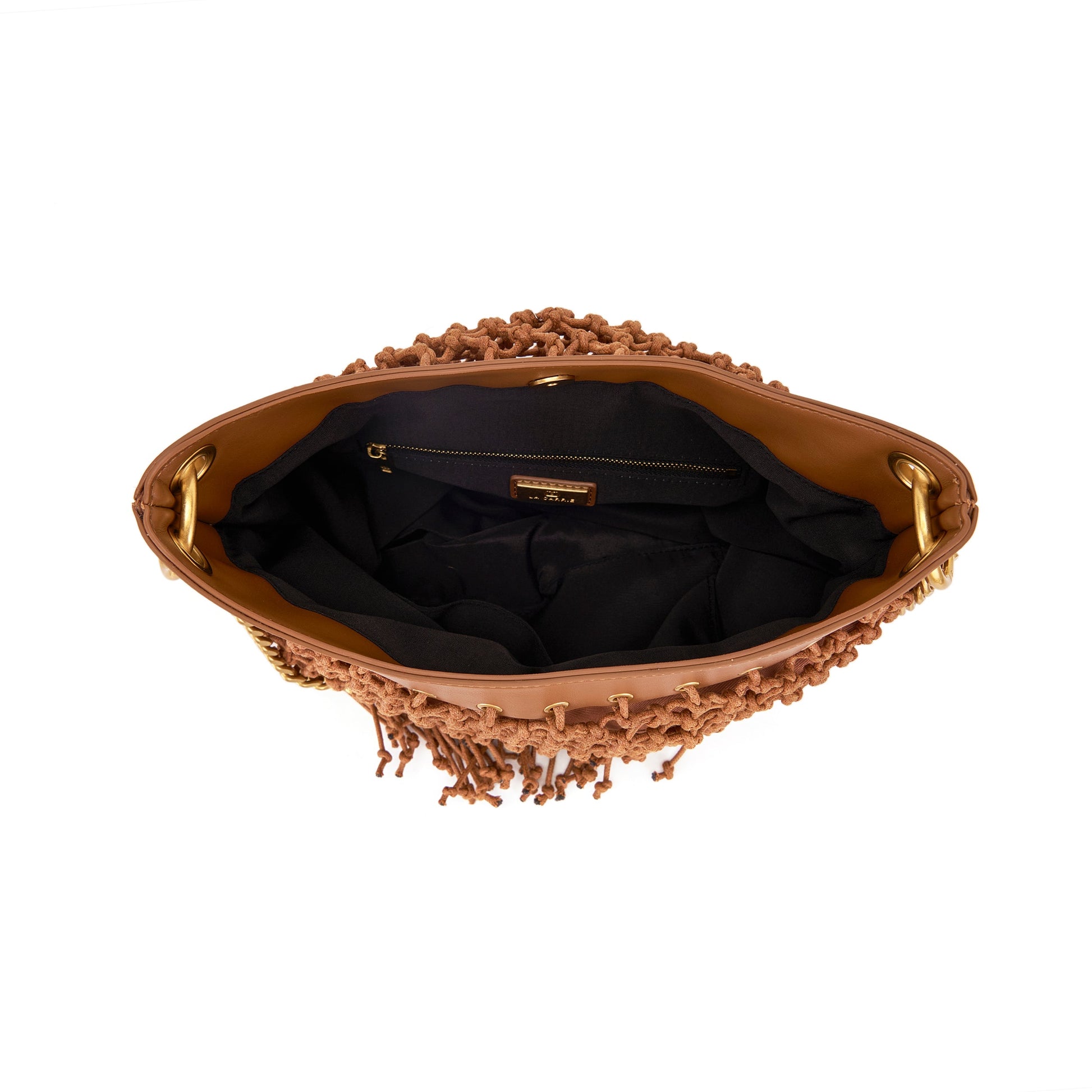 Borsa a spalla Fringe Cuoio - Immagine 5