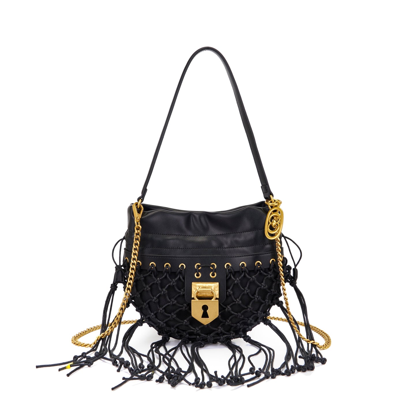 Borsa a spalla Fringe Black