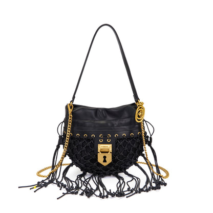 Borsa a spalla Fringe Black