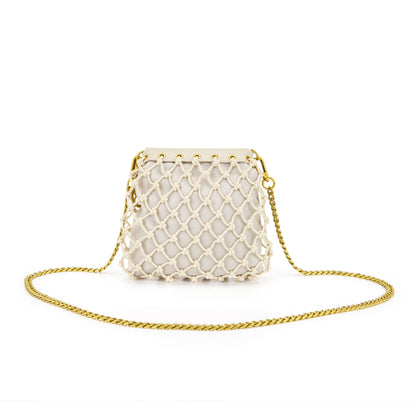 Borsa a spalla Fringe Ivory - Immagine 3