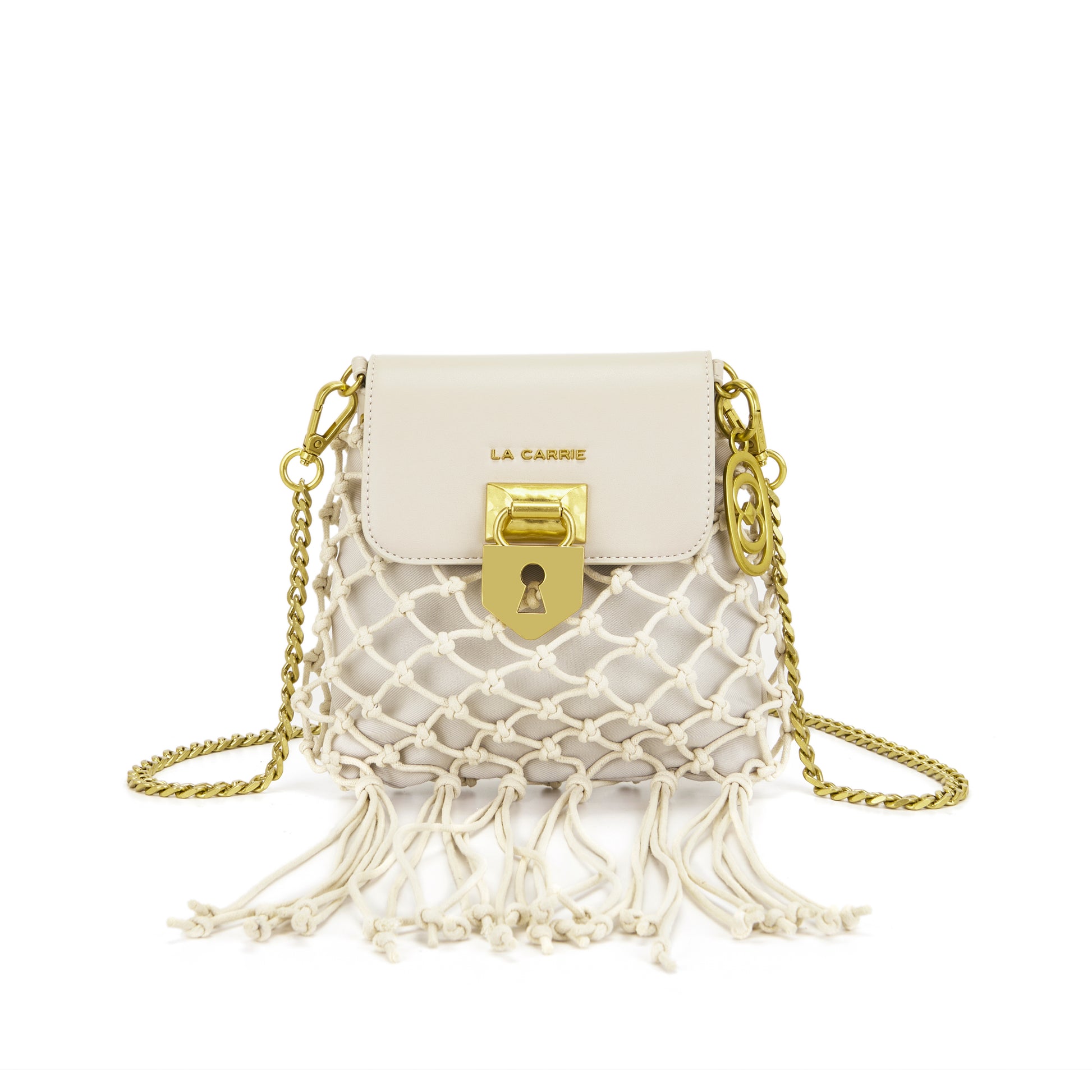Borsa a spalla Fringe Ivory - Immagine 6