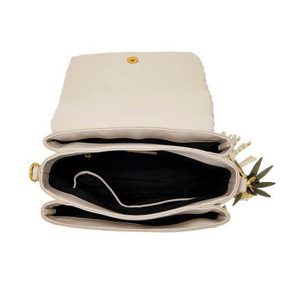 Borsa a spalla Plissè Ivory - Immagine 5