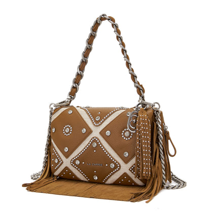 Borsa a spalla Isabel Butterfly Cuoio - Immagine 2