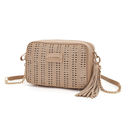 Borsa a spalla Woven Beige - Immagine 2