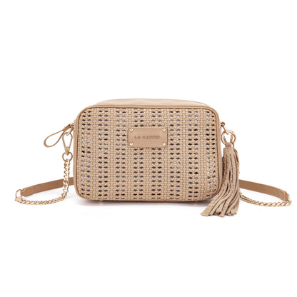 Borsa a spalla Woven Beige - Immagine 6