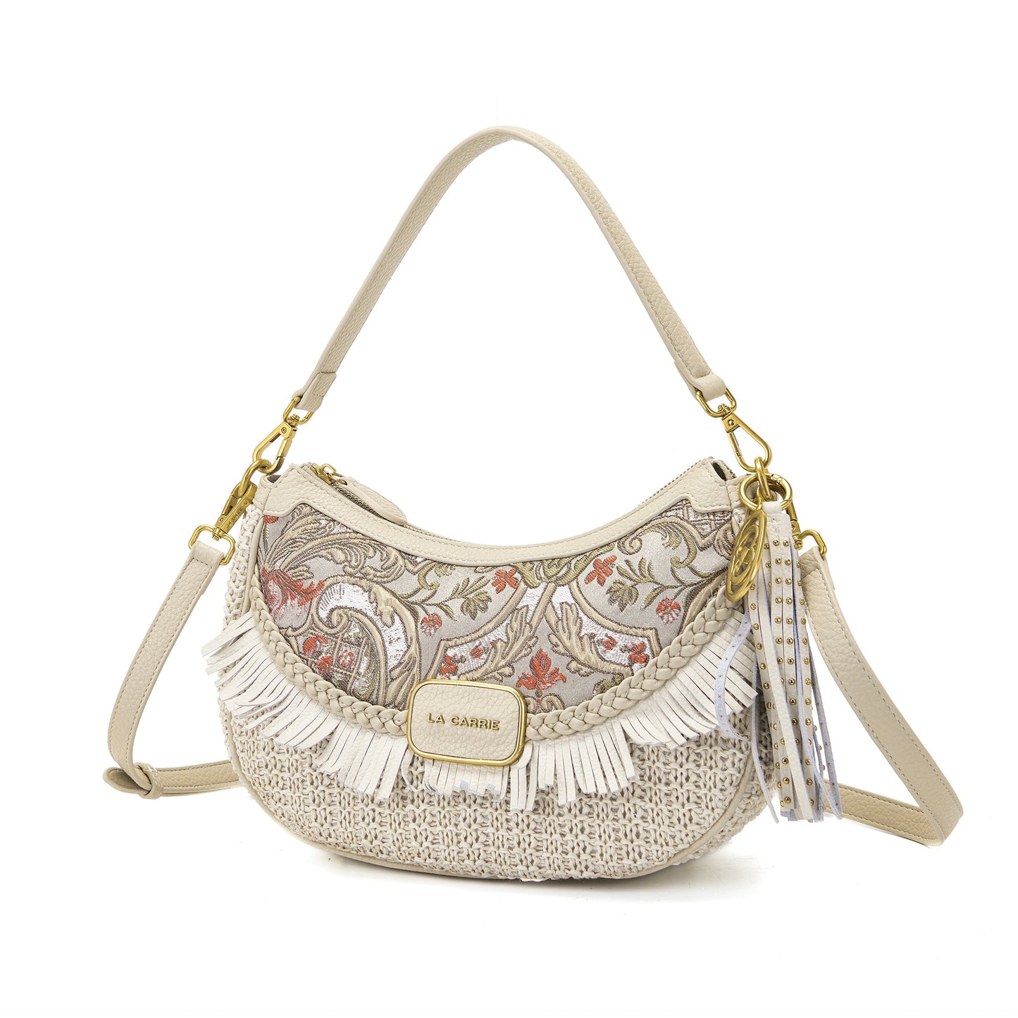 Borsa a spalla Arabesque Beige - Immagine 2