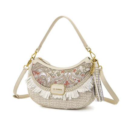 Borsa a spalla Arabesque Beige - Immagine 2