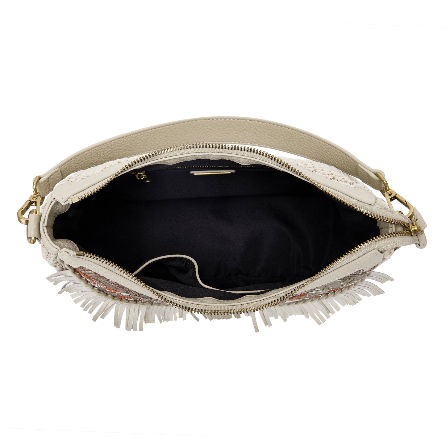 Borsa a spalla Arabesque Beige - Immagine 5