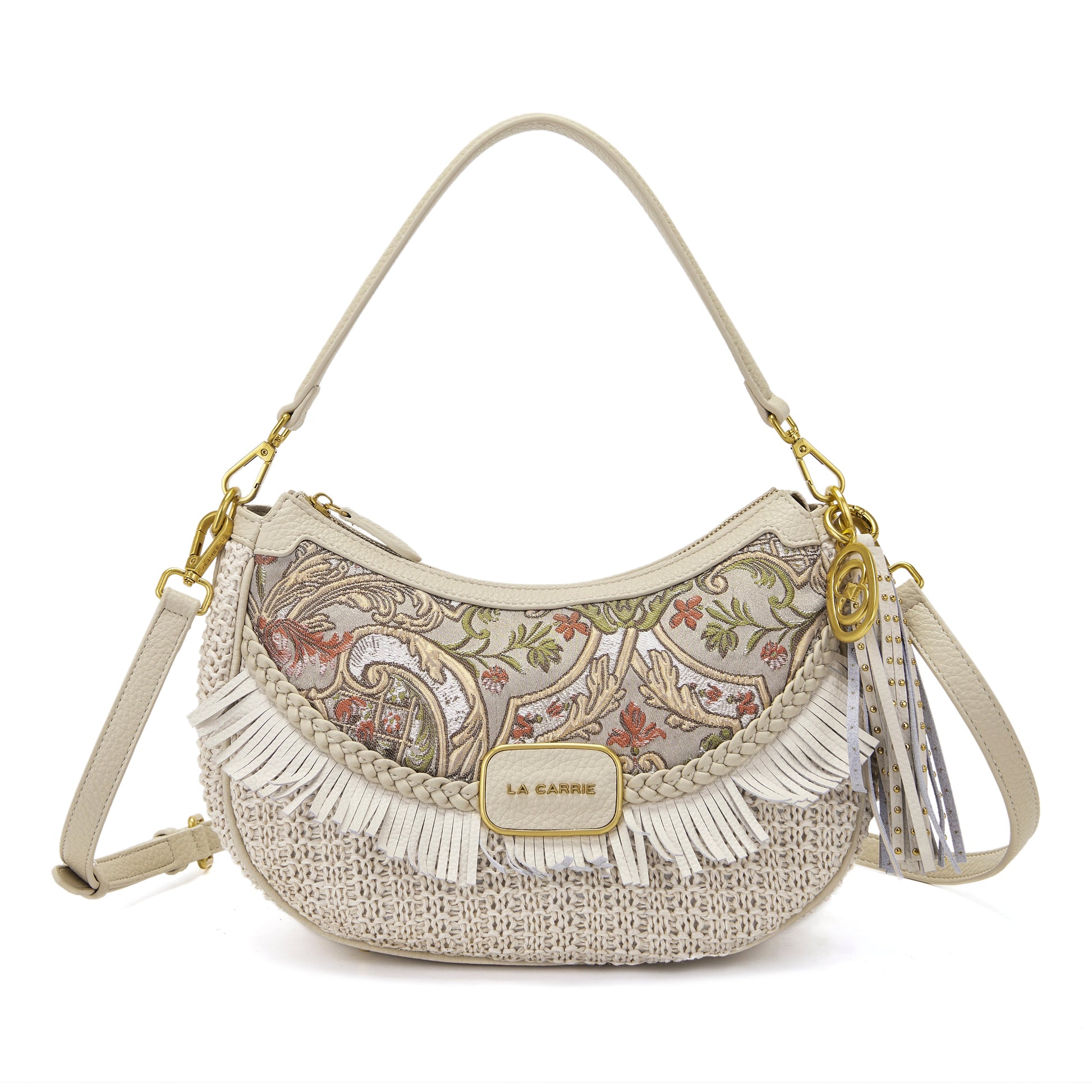 Borsa a spalla Arabesque Beige - Immagine 6