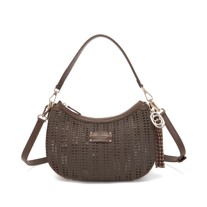 Borsa a spalla Woven Brown