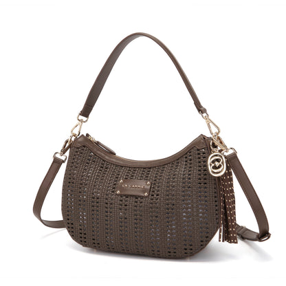 Borsa a spalla Woven Brown - Immagine 2
