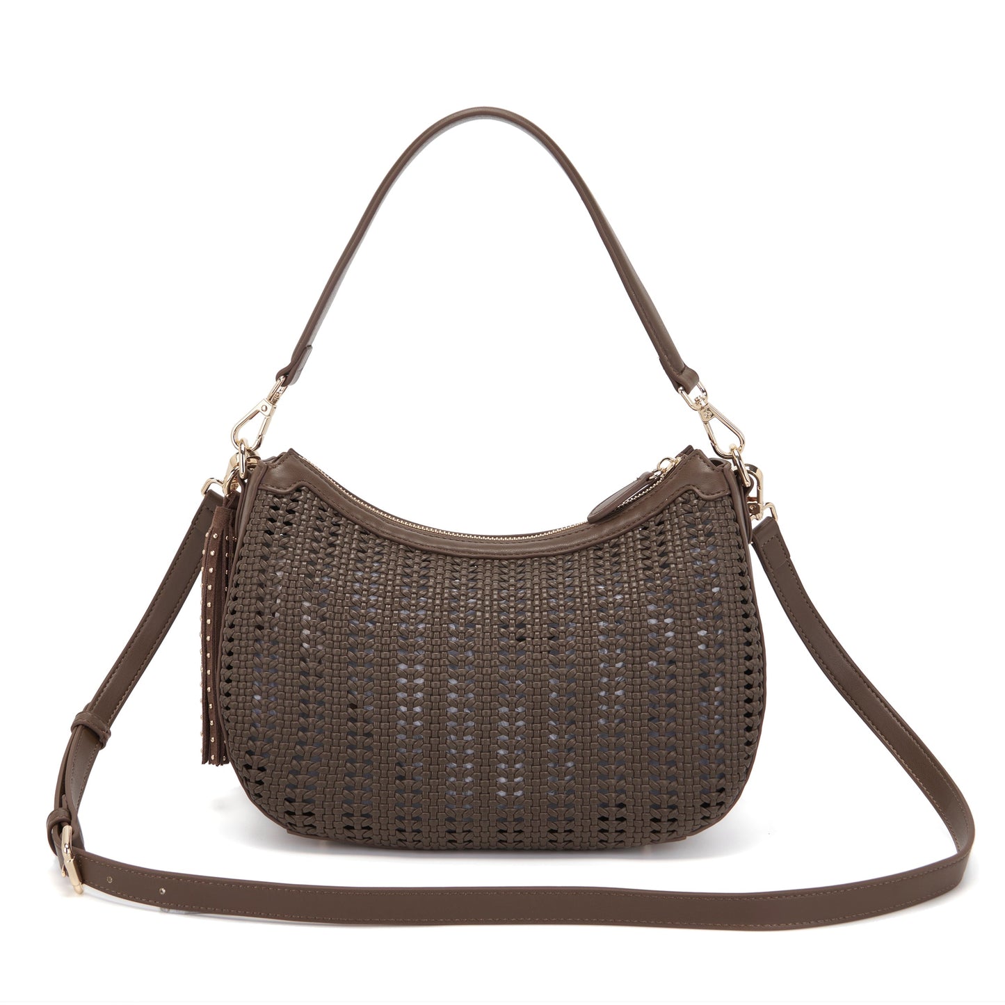 Borsa a spalla Woven Brown - Immagine 3