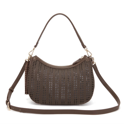 Borsa a spalla Woven Brown - Immagine 3