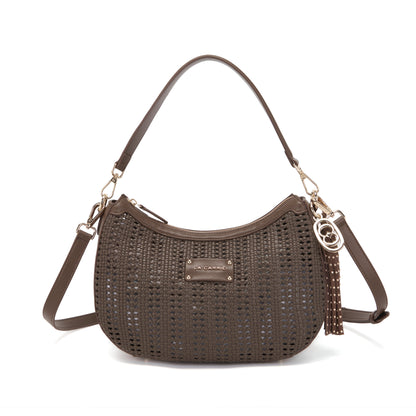 Borsa a spalla Woven Brown - Immagine 6