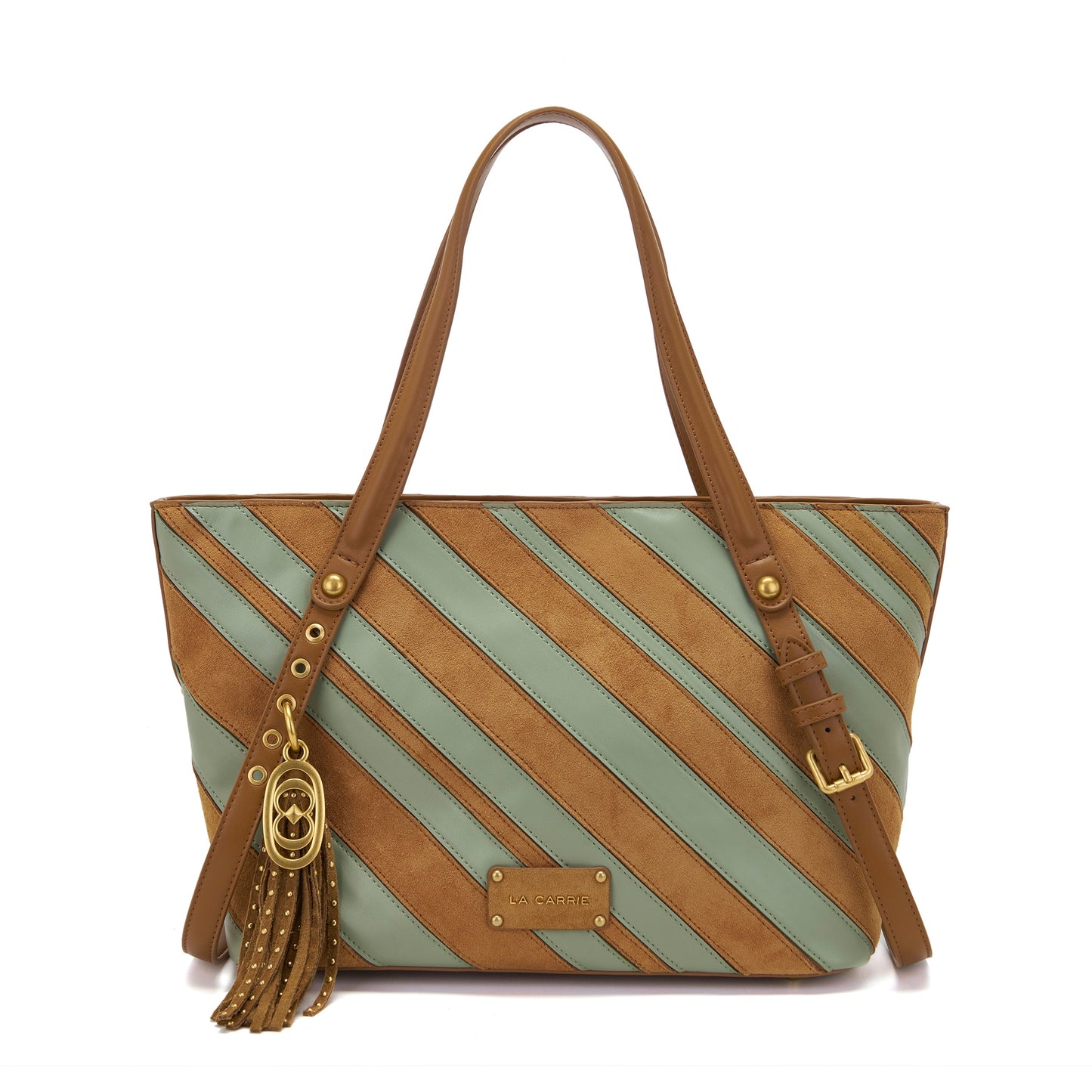 Borsa shopping Stripes Multi Sage