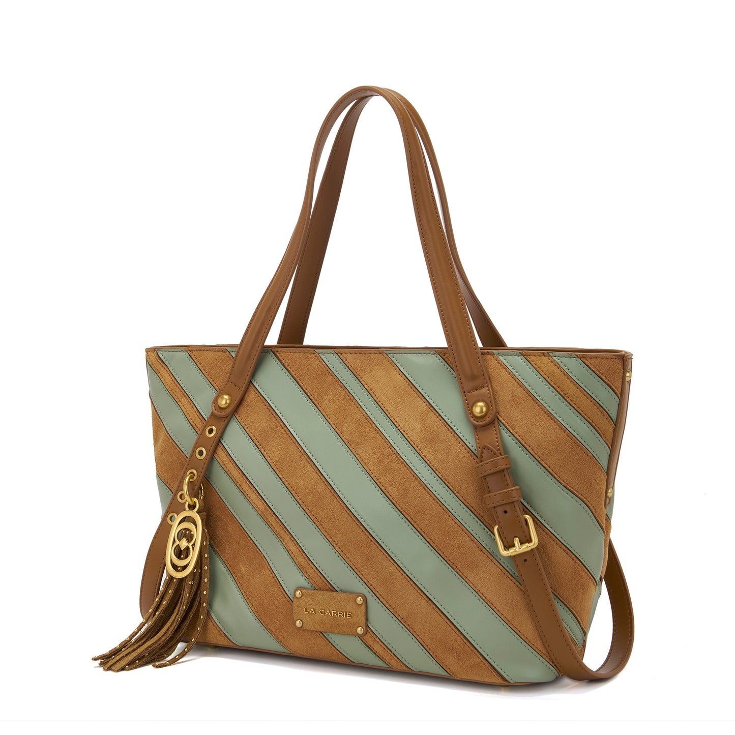 Borsa shopping Stripes Multi Sage - Immagine 2