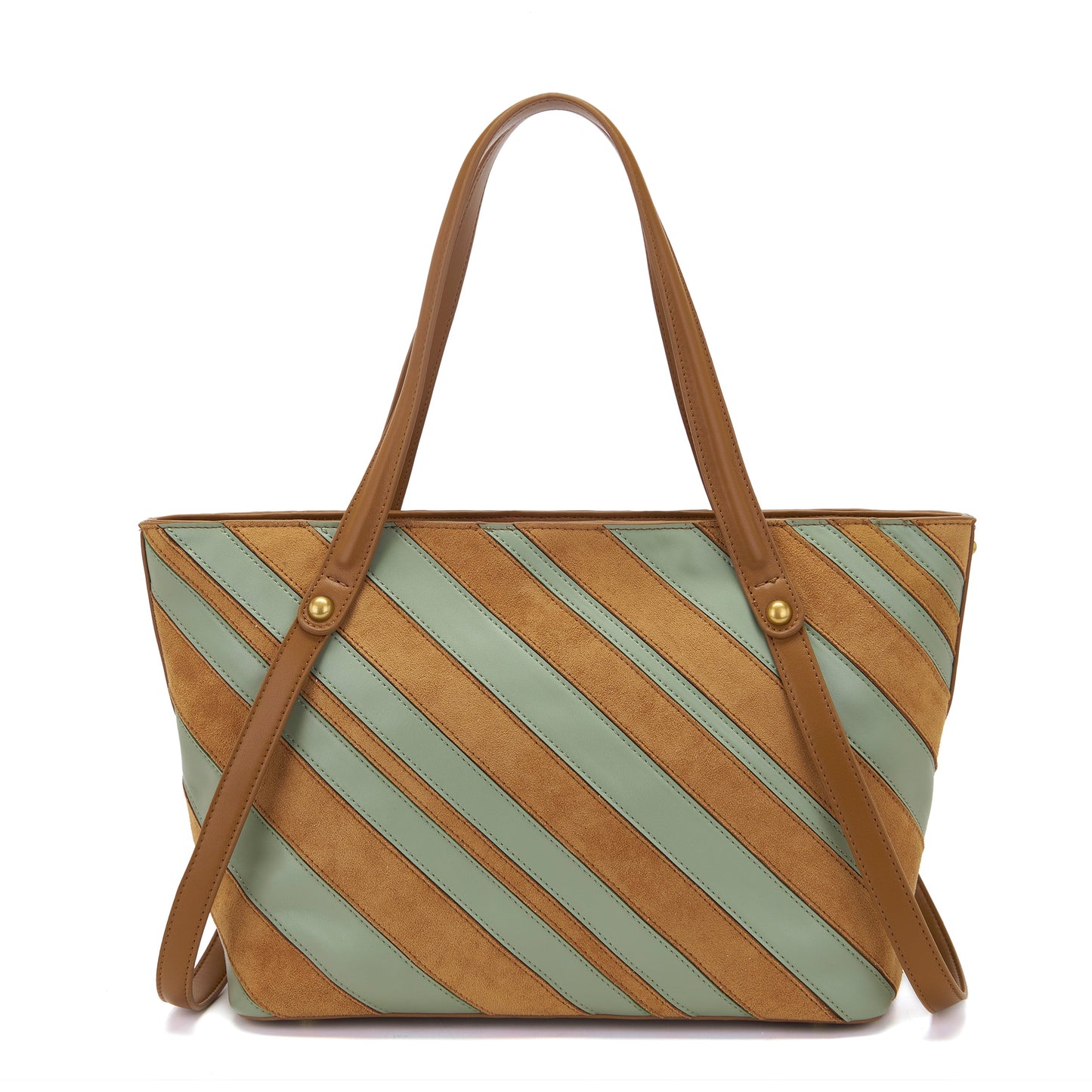 Borsa shopping Stripes Multi Sage - Immagine 3