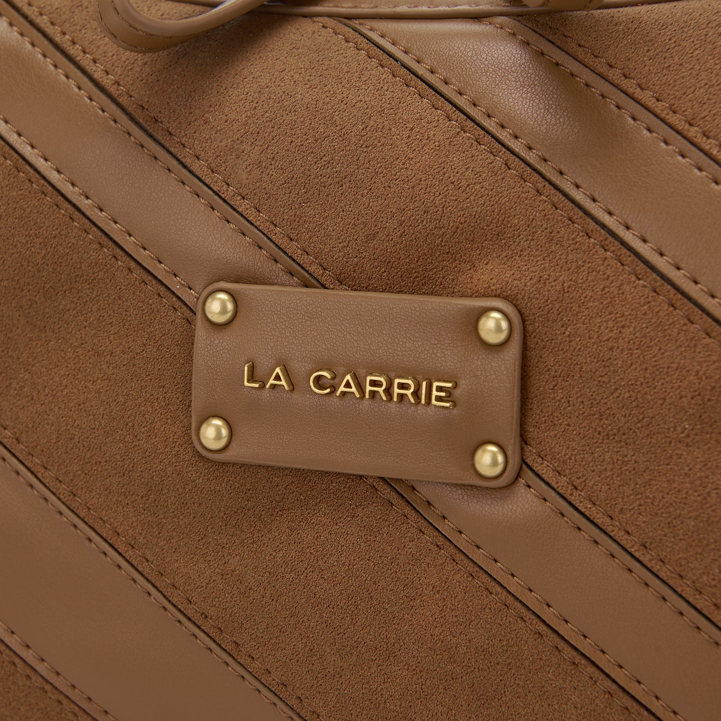 Borsa a spalla Stripes Cuoio - Immagine 4