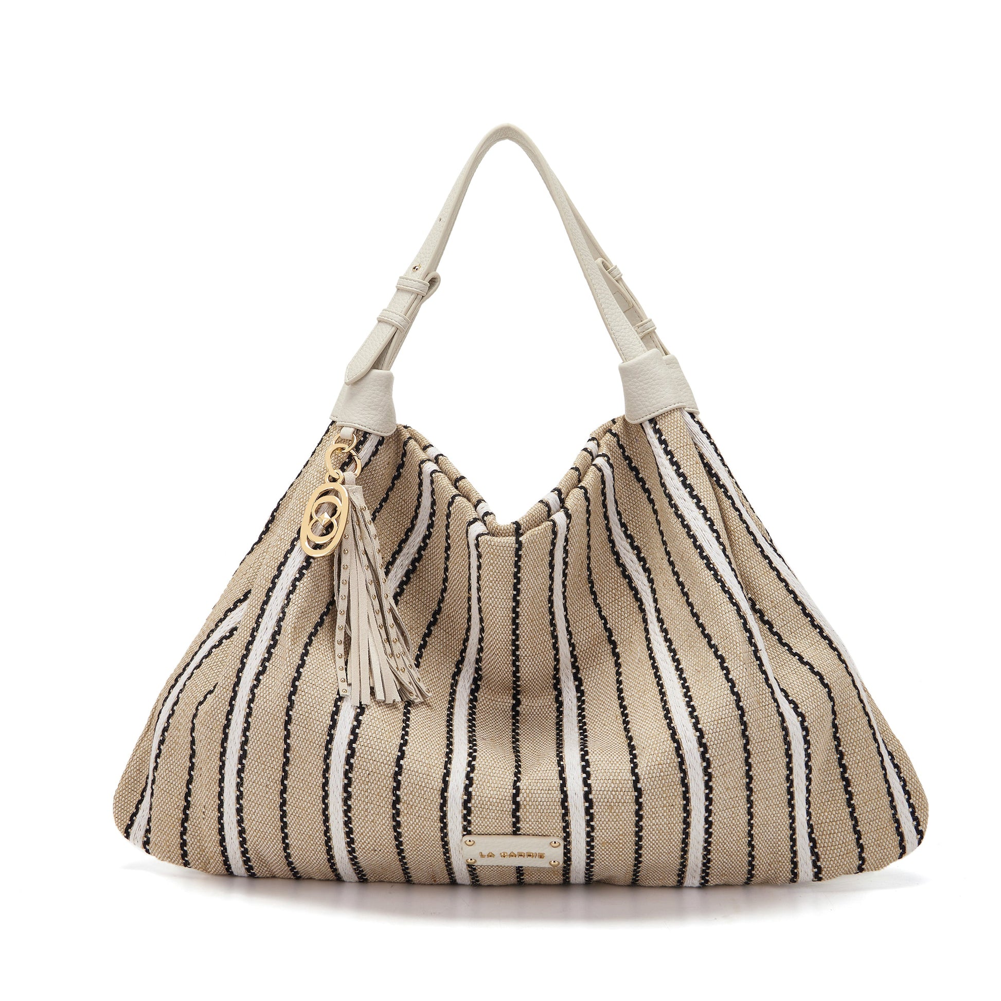 Borsa Shopping Bicolor Ivory
