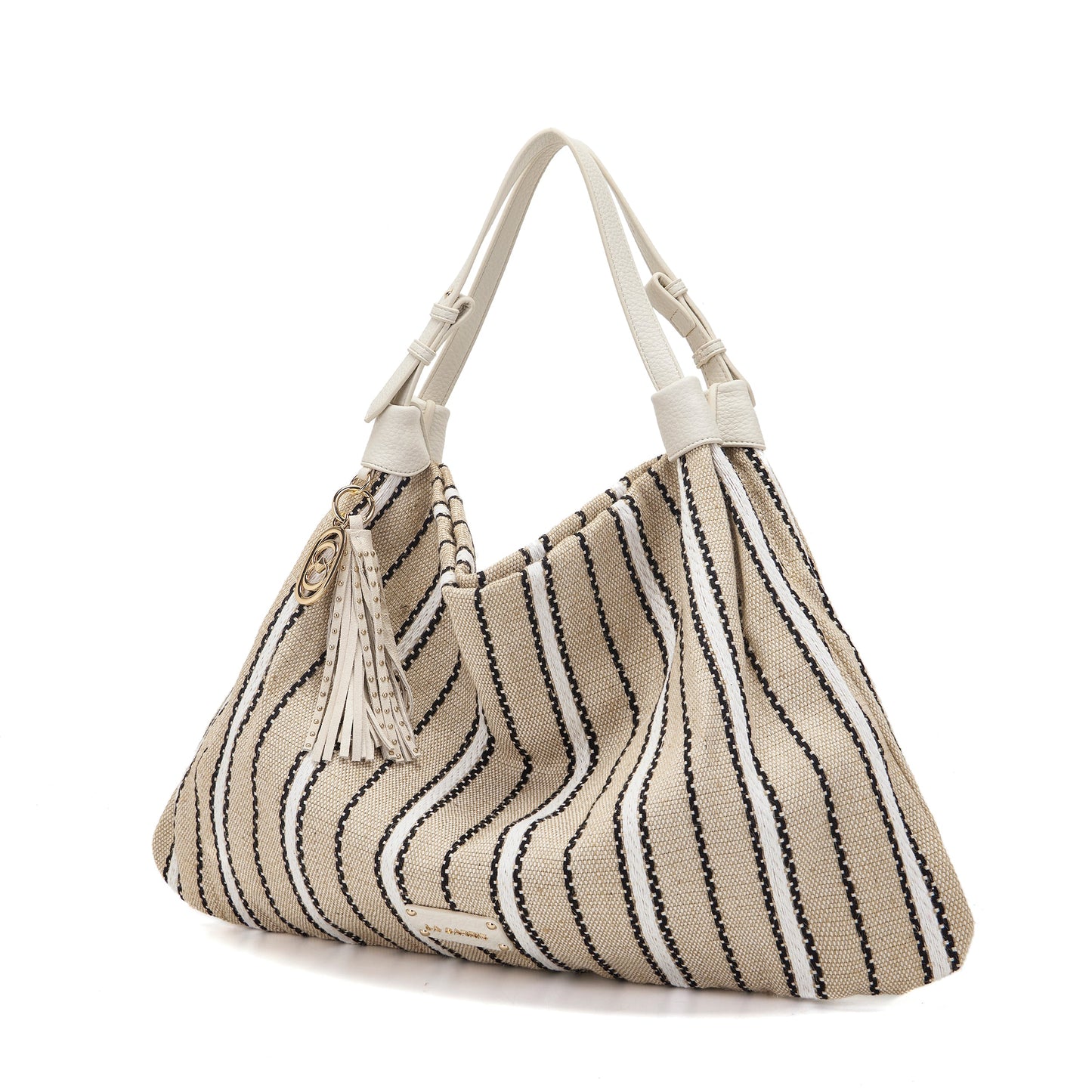 Borsa Shopping Bicolor Ivory - Immagine 2