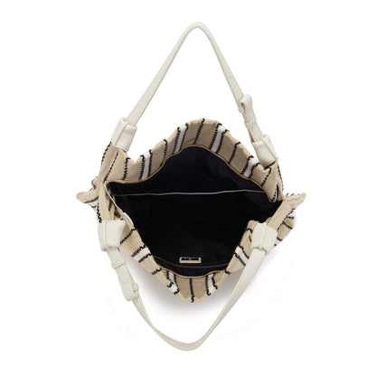 Borsa Shopping Bicolor Ivory - Immagine 5