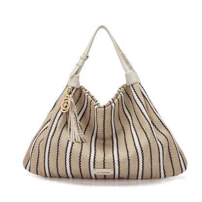 Borsa Shopping Bicolor Ivory - Immagine 6