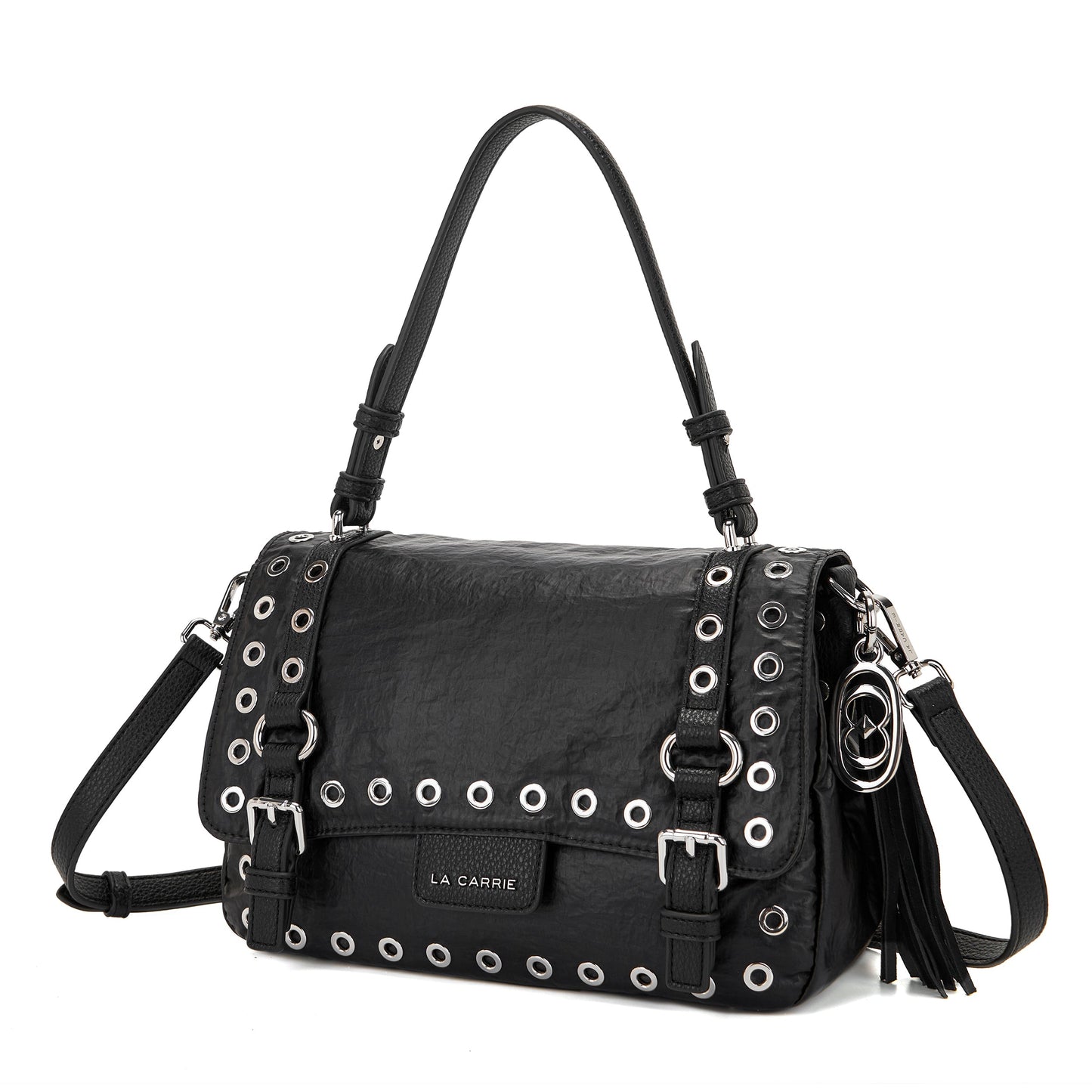 Borsa shopping Atena Wrinkled Black - Immagine 2