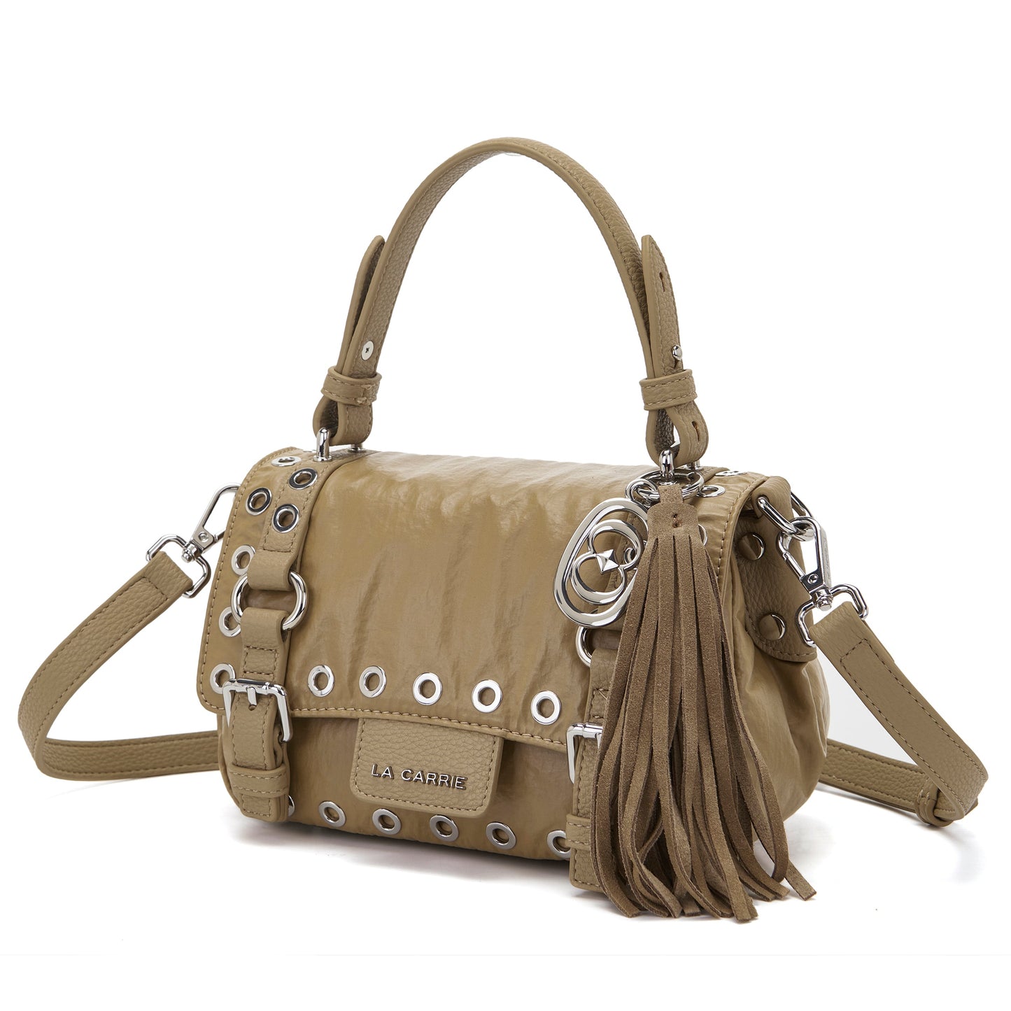 Borsa shopping small  Atena Wrinkled Beige - Immagine 2