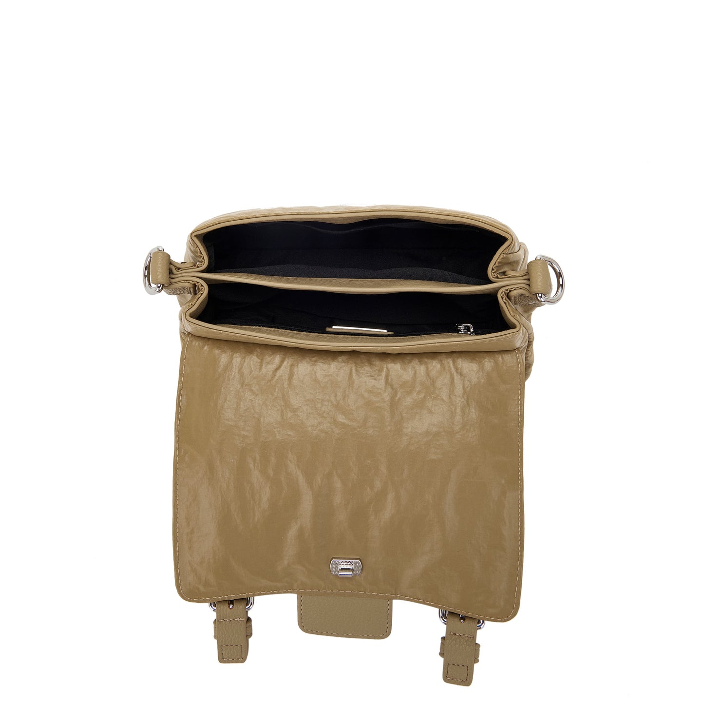 Borsa shopping small  Atena Wrinkled Beige - Immagine 5