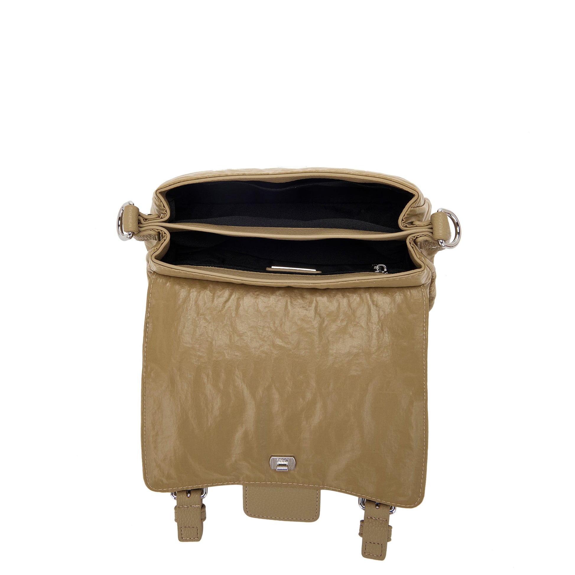 Borsa shopping small  Atena Wrinkled Beige - Immagine 5