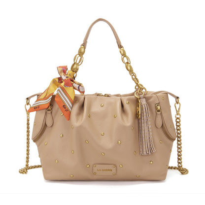 Borsa shopping Foulard Beige